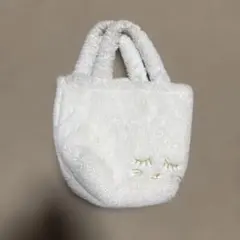 キッズ用 ボア素材 ハンドバッグ ホワイト