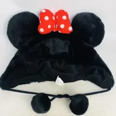 東京ディズニーリゾート ミニー ファンキャップ ブラック ドット柄