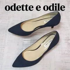 あい様 新品 オデットエオディール オープントゥ 本革 エナメル ローパンプス ODETTE E ODILE / オデット エ オディール （レディース