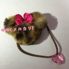 ミニーちゃん ヘアゴム ディズニー ヒョウ柄