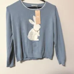 新品タグ付きウィルセレクション、うさぎニット