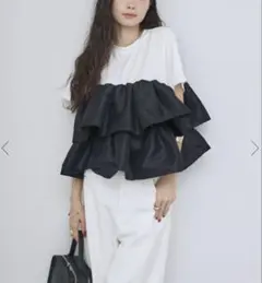 残1【新品・タグ付】ダンガリーフリルシャツ/BONJOUR SAGAN - メルカリ