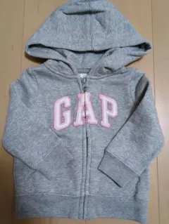 BabyGAP フード付き パーカー グレー 裏起毛 80cm