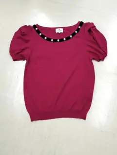 LANVIN パール装飾付き 半袖ニットのサムネイル