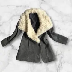 THEORYセオリー　ラムフォーカシミヤ混コートグレーS平成ギャルy2k森ガール