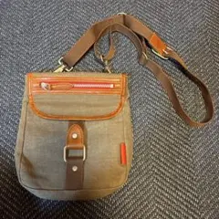 PaulSmith ブラウン×オリーブショルダーバッグ