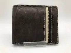 コーチ COACH 財布 2つ折り 本革 レザー 茶系 × 赤系 小銭入れ有りのサムネイル