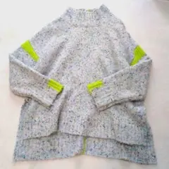 Eimee Law エイミーロウ 配色ポイン トタートルニット Size38