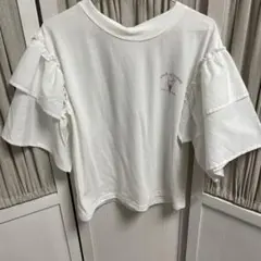辻希美Ange Charme☆フリル袖Tシャツ☆Ｍサイズ☆ホワイト【新品】のサムネイル