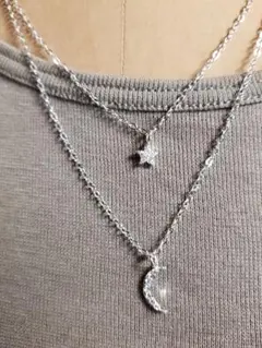 新品★　シルバー925　ダブルネックレス