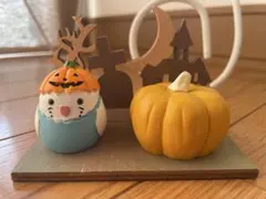 ハロウィン 置物 パンプキン インコのサムネイル