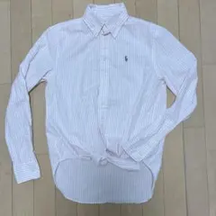 ラルフローレン・ピンクのストライプシャツ　XS
