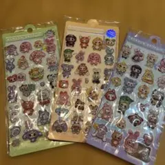 BONBON DROPS風　 キャラクターシール 3パックセット　ベビースリー