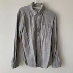 【美品】無印良品 MUJI オックスフォード ボタンダウンシャツ グレー S