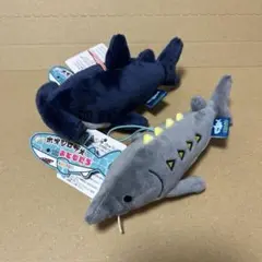 くったりホオジロザメとおともだちVMC ぬいぐるみ　　シュモクザメ　チョウザメのサムネイル