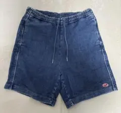 ディーゼル デニム ショートパンツ トラックデニム ショーツ　Dロゴ　現行