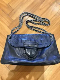 PRADA プラダ レザー チェーンショルダーバッグ ブラックのサムネイル