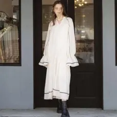21日までの出品】PINUE⭐︎ラッフルシャツワンピース（WHITE）Sサイズ
