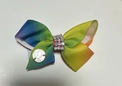 ジョジョシワリボン　ヘアクリップ　レインボー