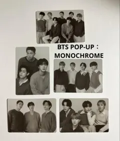 BTS MONOCHROME　ミニフォトカード　グループ 5枚セット