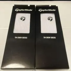 TaylorMade テーラーメイド　メンズ　ゴルフ ソックス 白２　靴下