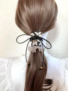 インド刺繍リボンのヘアカフ