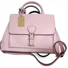 ＆シュエット 2WAY ハンドバッグ ショルダー付き くすみピンク　上品