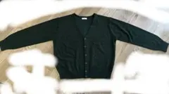 ダークグリーン カーディガン wego