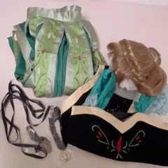 らびさま専用 アナ 戴冠式 コスプレ衣装 ウィッグ付き 大人用 Mサイズのサムネイル