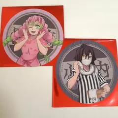 鬼滅の刃　伊黒小芭内　甘露寺蜜璃　コースター　極楽湯　コラボ　トレーディング