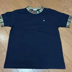 紺色クルーネッくのTシャツ