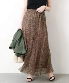 ジャーナルスタンダードレサージュレオパードプリーツオーガンジースカート 新品