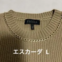 ◇ ●美品● ESCADA エスカーダ ラメ ニット ワンピース カーディガン セットアップ 上下 XS ブラック * ◆ 1000027703570 美品中古エスカーダ ESCADA ニットカーディガン 表記M号
