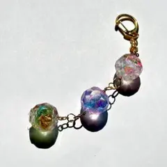 ハンドメイド バックチャーム キーホルダー キラキラ