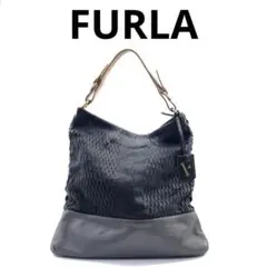 FURLA フルラ バイカラー ワンショルダー ショルダーバッグ ブラック 黒
