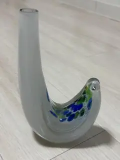 一輪挿し　花瓶 ガラス製鳥