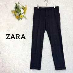 ザラ/メンズスラックス　小柄な方向け　チェック柄　ビジネス　オフィス 通勤