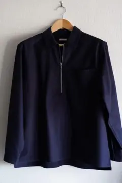 週末値下げ★COMOLI コモリ 縮絨ウールハーフジップシャツ 23aw COMOLI 縮絨ウール ハーフジップシャツ | Less Higashikawa