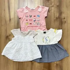 女の子 トップス 3枚セット（90-100cm）サンリオ・petit main他