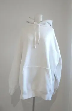 【古着】ADRER アドラー　超ヘビーウエイトベーシックビックパーカー　ホワイト