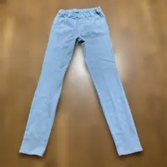 新品　試着のみ　ユニクロ　デニムレギンスパンツ　M　ライトブルーのサムネイル