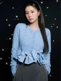 リボンモチーフカーディガン