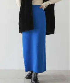 【rectangle】スポンジニットナロースカート