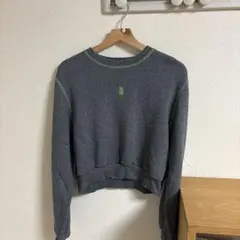 グレー クロップド丈 スウェット トレーナーのサムネイル
