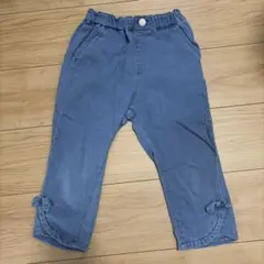 après les cours デニムブルー ズボン７部丈　120