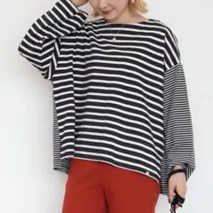 状態良好！AMERICAN HOLIC★ボーダー違いカットプルオーバー★M