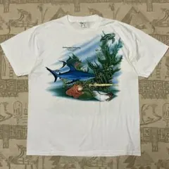 USA製 両面プリント 魚 アニマルTシャツ 80s 90s シングルステッチ