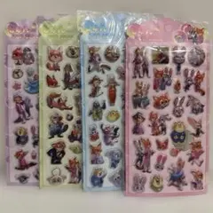 ズートピア 立体シール 3Dシール 4セット