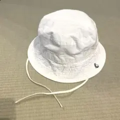 プチバトー ベビー クロシェ ハット 帽子 白 95cm あご紐付