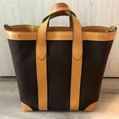 大幅値下げ J&M DAVIDSON キャンバス革2Wayトートバッグ 変色ありのサムネイル